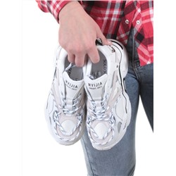 DMG22-1 WHITE Кроссовки женские (нат.кожа, нат.замша, текстиль) размер 37