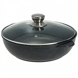 Жаровня 28 см с антипригарным покрытием и стеклянной крышкой ТМ Гардарика 1828-04-10 серия "Орион"