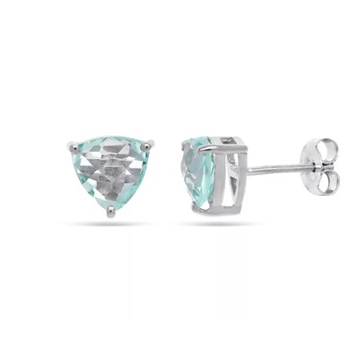 Серьги из серебра топаз, Карамель