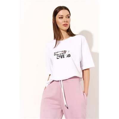 DiLiaFashion 0744 пудровый, Брюки,  Майка