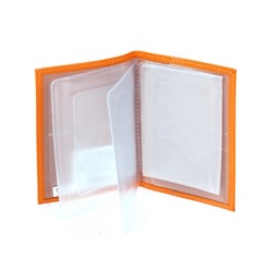 Обложка для автодокументов Cayman-В 122л натуральная кожа оранжевый матовый (19)  166446