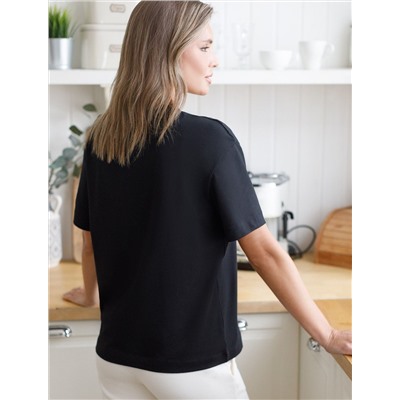 Футболка с принтом свободная эластичная из премиального хлопка