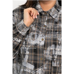 Рубашка хлопковая Шэрри (серо-коричневая) Б14307-18М