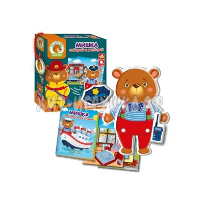 Развивающая игра с подвижными деталями "Мишка" VT2109-06, VT2109-06