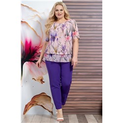 Alani Collection 1892 розово-фиолетовый, Брюки,  Блуза