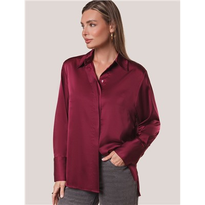 Блузка из сатина с эластаном