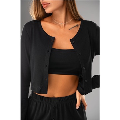 Женская пижама - тройка из ажурного хлопка Happyfox