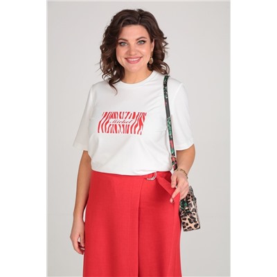 Michel chic 1336 белый-красный, Брюки,  Майка