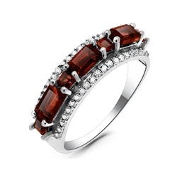 Кольцо из серебра гранат, Сингапур