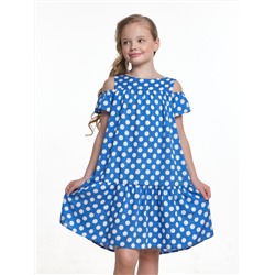 Платье 22-7180 голубой горох