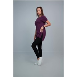 Женская удлиненная футболка с разрезами Happyfox