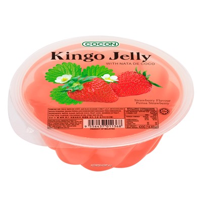 Фруктовое желе со вкусом клубники Kingo Cocon, Малайзия, 420 г Акция
