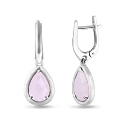 Серьги, лунный камень розовый, Ю-200М46