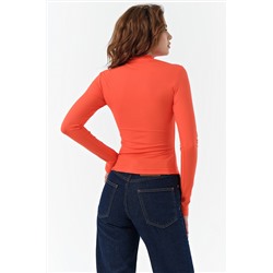 Водолазка трикотажная с горлом оранжевая