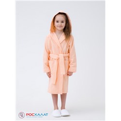 Детский махровый халат с капюшоном персиковый МЗ-04 (32)