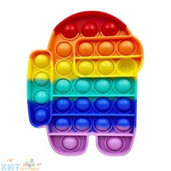 POP IT antistress Сенсорная игрушка с пузырьками АМОНГ АС / Вечная пупырка, popit_among
