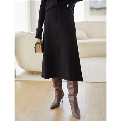 Юбка А-силуэта из пряжи с кашемиром