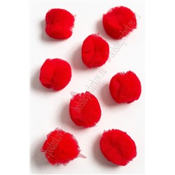 Помпоны из фатина 3,5 см (20 шт) SF-4261, красный