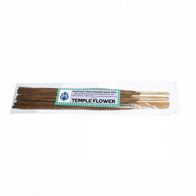 TEMPLE FLOWER Ramakrishna's Natural Handmade Incense Sticks (ХРАМОВЫЙ ЦВЕТОК натуральные благовония ручной работы, Рамакришна), 20 г.
