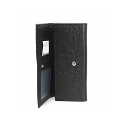 Портмоне женское Croco-ПР-972 натуральная кожа 2 отд,  8 карм,  черный крок/черный флотер (200-40)  230963