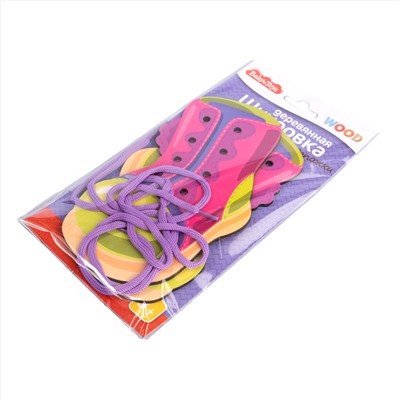 Деревянная шнуровка для детей «Сапожки» Baby Toys