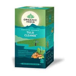 TULSI CLEANSE, Organic India (ТУЛСИ ОЧИЩЕНИЕ, чай, ежедневная поддержка для печени и почек, Органик Индия), 25 пакетиков.