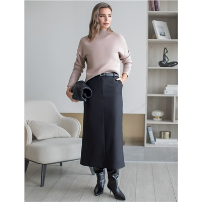 Юбка из плотной эластичной ткани из хлопка с нейлоном