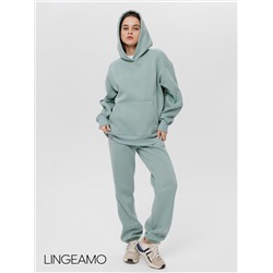 Женский худи оверсайз из футера с начесом Lingeamo мятный ВК-24 (25)