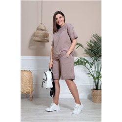 BegiModa 3027 коричневый, Блуза,  Шорты