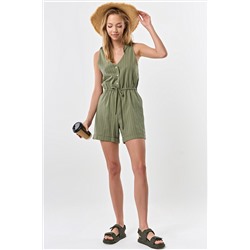 Комбинезон с шортами хлопковый мох