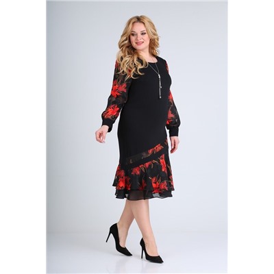 Moda Versal П2211 черный_красный, Платье