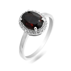Кольцо из серебра гранат, Джайв
