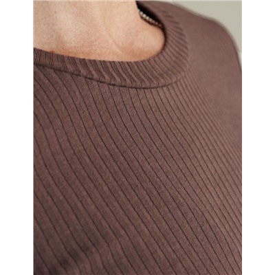 Джемпер из трикотажа в широкий рубчик