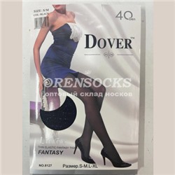 СТИЛЬНЫЕ БЛЕСТЯЩИЕ С ЛЮРЕКСОМ КОЛГОТКИ 40 DEN ЧЕРНЫЕ ОТЛИЧНОГО КАЧЕСТВА DOVER 8127