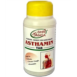 ASTHAMIN tab, Shri Ganga (АСТАМИН при астме, хроническом кашле, бронхите, Шри Ганга), 100 таб.