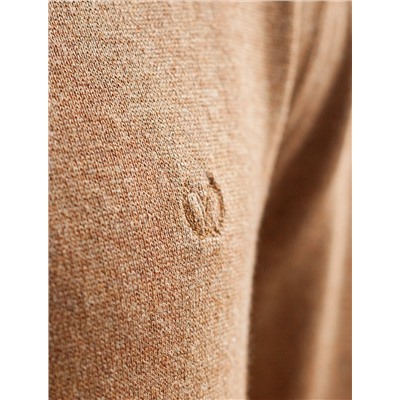 Джемпер с круглым воротом из хлопка с нейлоном