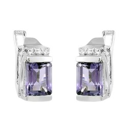 Серьги из серебра аметист, Сеньора