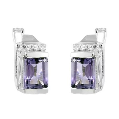 Серьги из серебра аметист, Сеньора