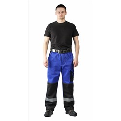 Костюм мужской "Волгарь" летний с брюками василек/черный