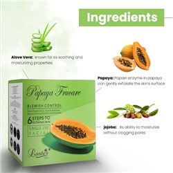 PAPAYA FRUCARE Blemish Control Facial Kit, Luster (ПАПАЙЯ ФРУКЕА набор для ухода за лицом против пятен, Ластер), 1 уп. (40 мл.)
