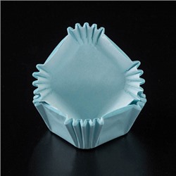 Капсулы для конфет голубые квадрат. 35*35 мм, h 25 мм, 1000 шт.