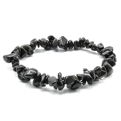 Браслет из крошки обсидиана, 17см