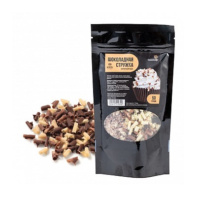 Шоколадная стружка мраморная Barry Callebaut, 50 гр