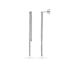Серьги из серебра куб.циркон., Тцс72-1