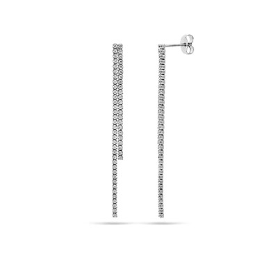 Серьги из серебра куб.циркон., Тцс72-1