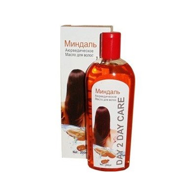 Ayurvedic Hair Oil ALMOND, Day 2 Day Care (Аюрведическое Масло для Волос МИНДАЛЬ, Дэй Ту Дэй Кэр), 200 мл.