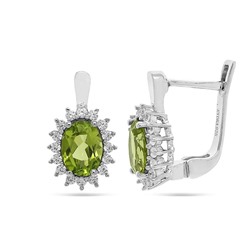 Серьги из серебра перидот, Амалия