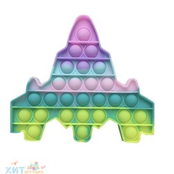 POP IT antistress Сенсорная игрушка с пузырьками РАКЕТА / Вечная пупырка, pop_it_raketa_pastel