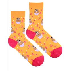 Носки р.35-40 "Cute Animals" Мишка с кружкой