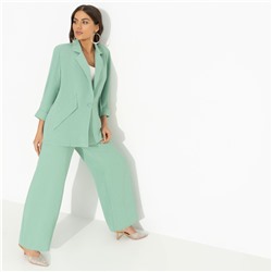 Брючный костюм из лёгкой ткани, Стиль по-французски (green, 2 в 1)
